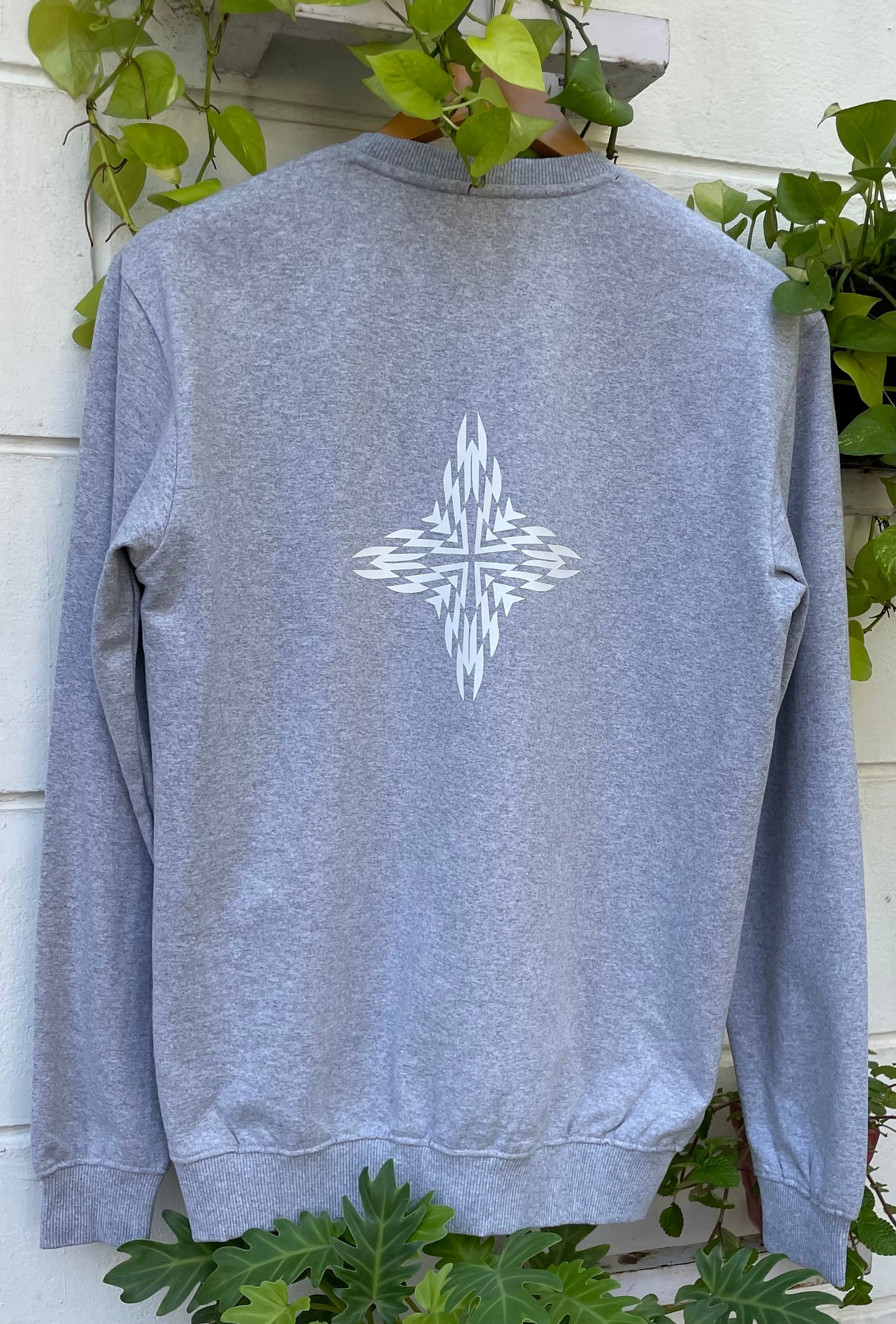 Grey Sweatshirt with Multi Moroccan Design (Unisex)